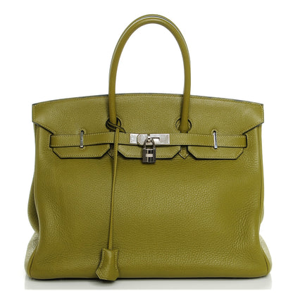 Hermes Taurillon Clemence BIRKIN 35 Vert Chartreuse 1 of 29