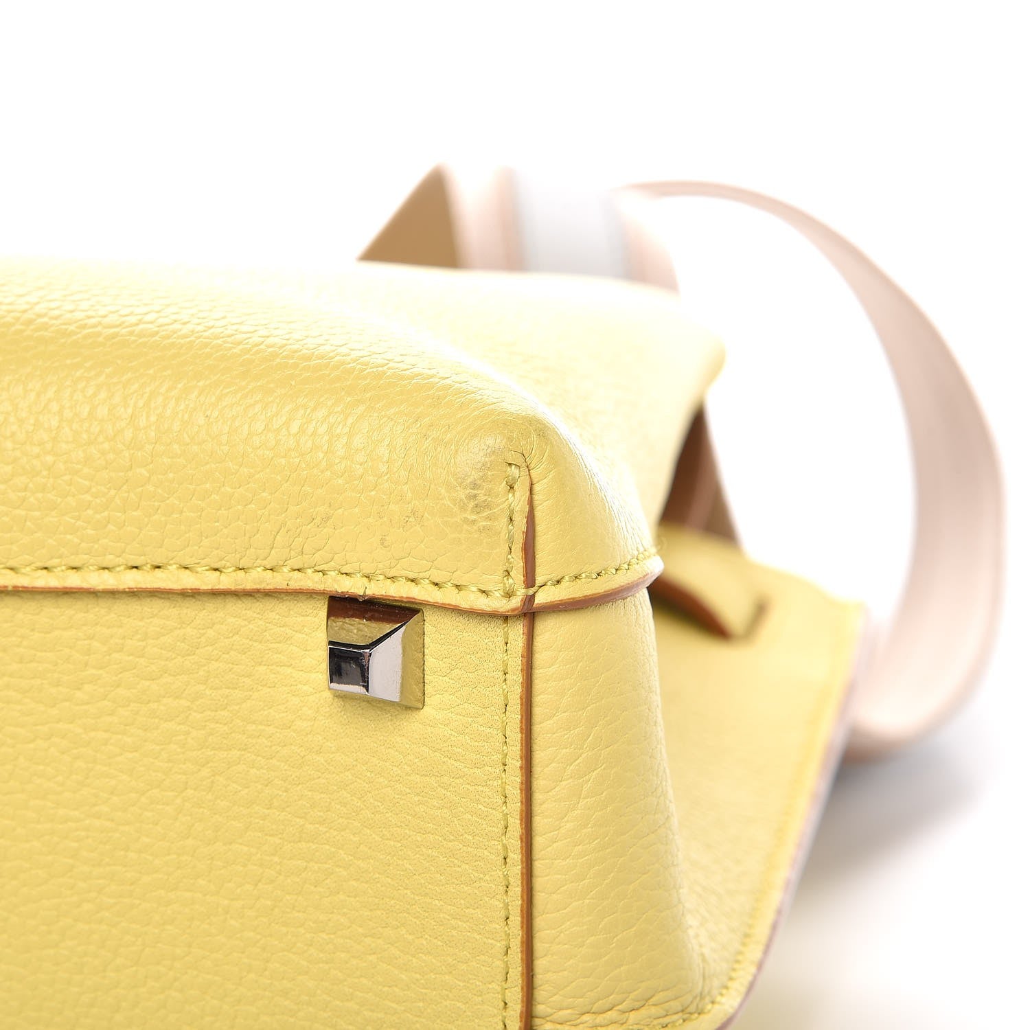 MCM Grained Calfskin Medium Milla Tote Yellow 11 of 13