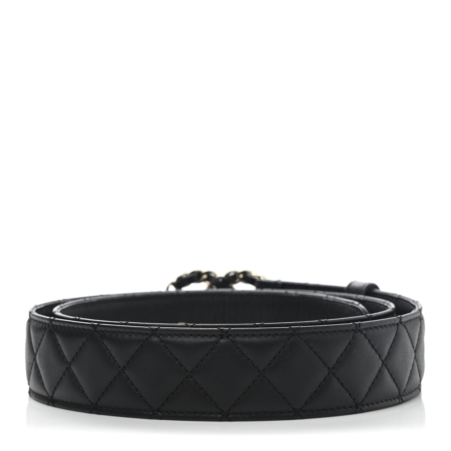 Chanel Lambskin Quilted CC Chain Belt 90 36 Black 2 of 6