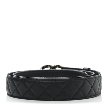 Chanel Lambskin Quilted CC Chain Belt 90 36 Black 2 of 6