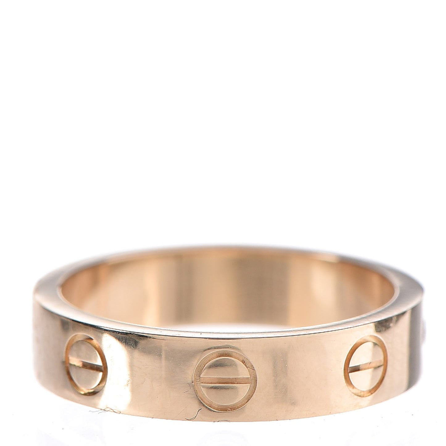18K Yellow Gold Diamond 4mm LOVE Wedding Band Ring 49 4.75