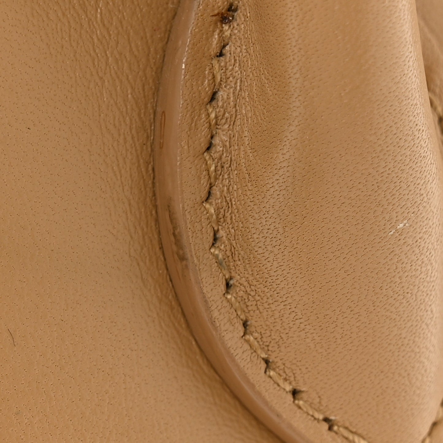 Calfskin Happy Sad XXS Ville Top Handle Bag Light Brown