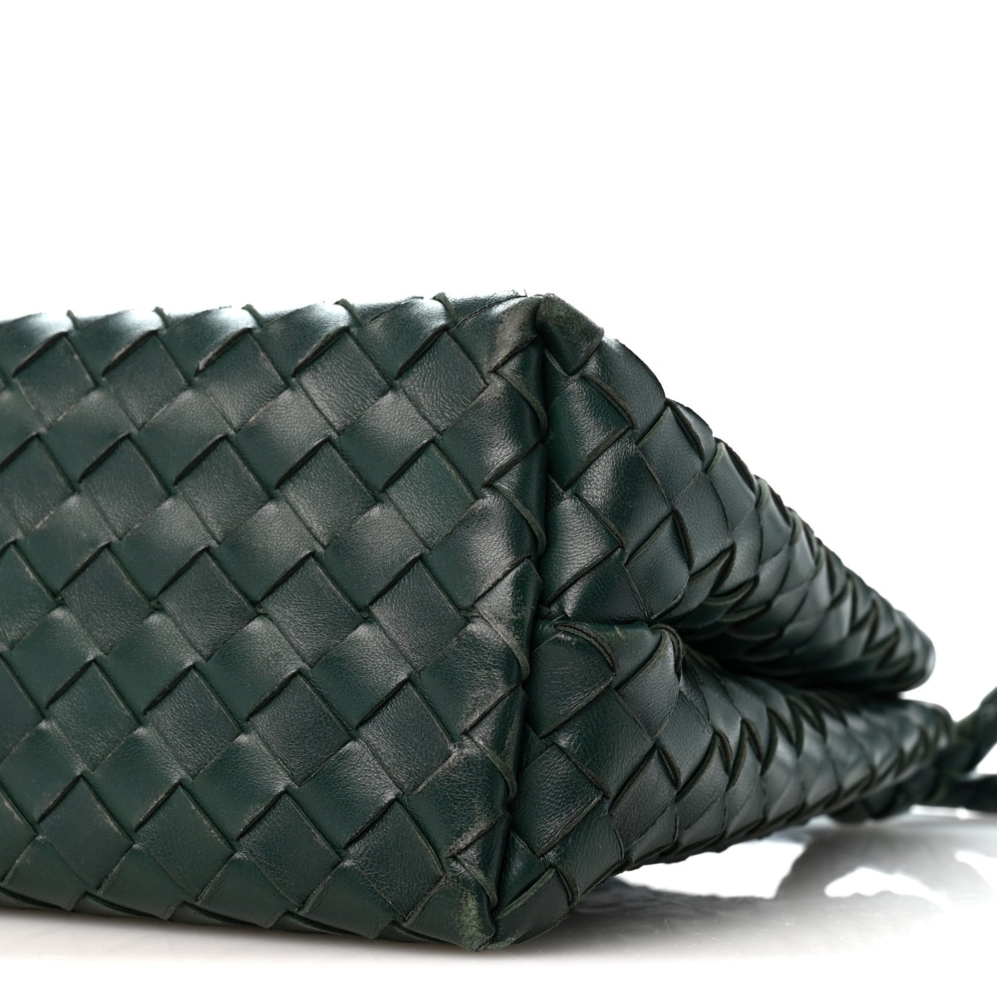 Nappa Intrecciato Medium Andiamo Shoulder Bag Emerald Green