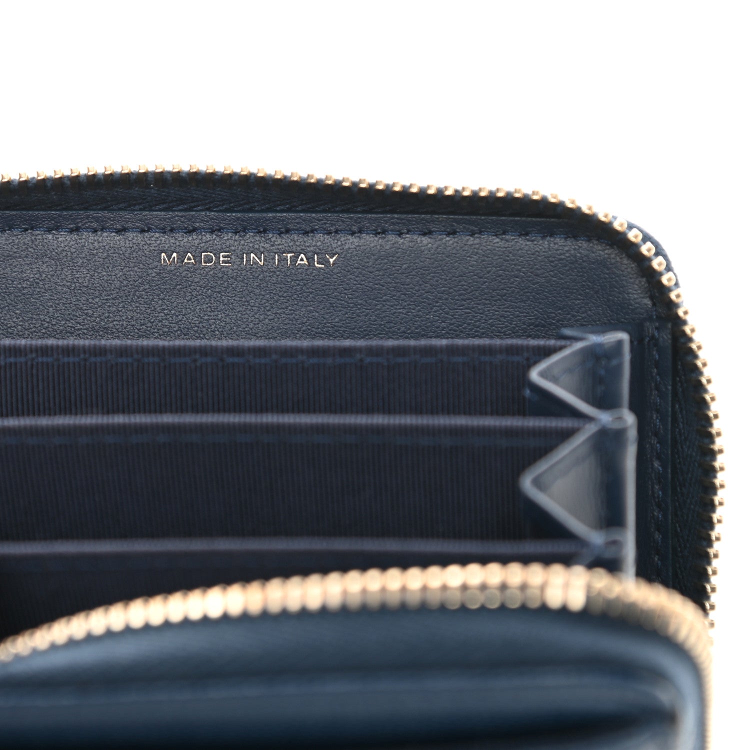 Chanel Caviar Quilted Zip Coin Purse Dark Blue 7 of 10