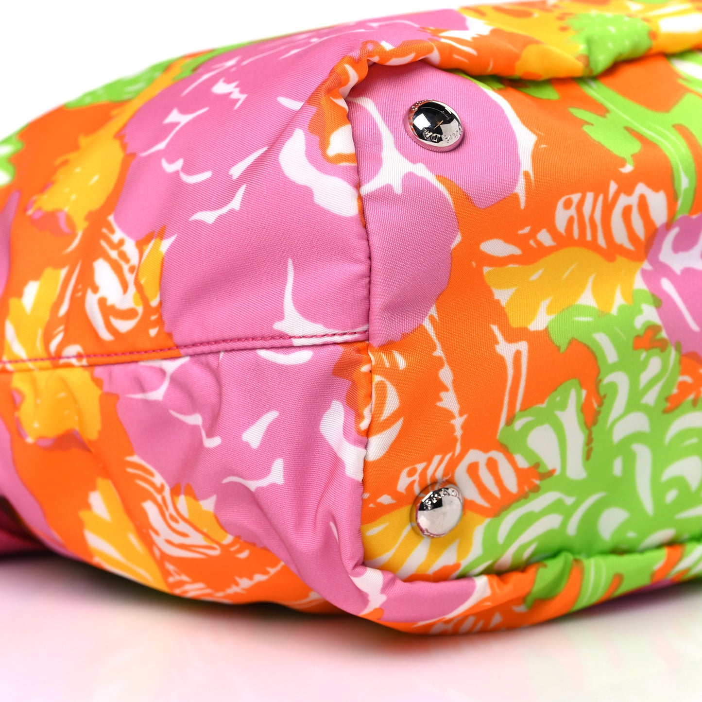 Tessuto Nylon Floral Print Tote Pink Multicolor