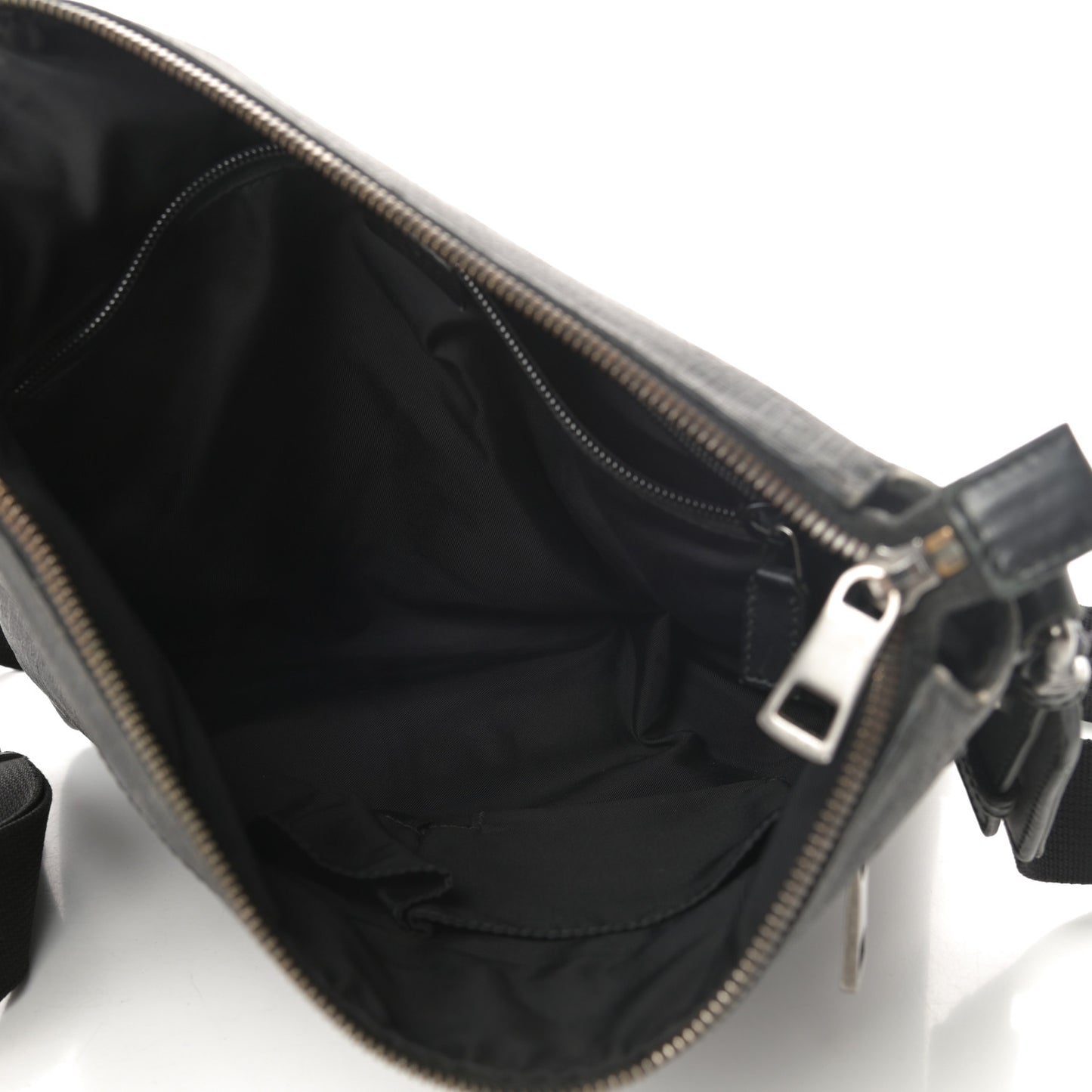 GG Supreme Monogram Crossbody Messenger Bag Black Grey