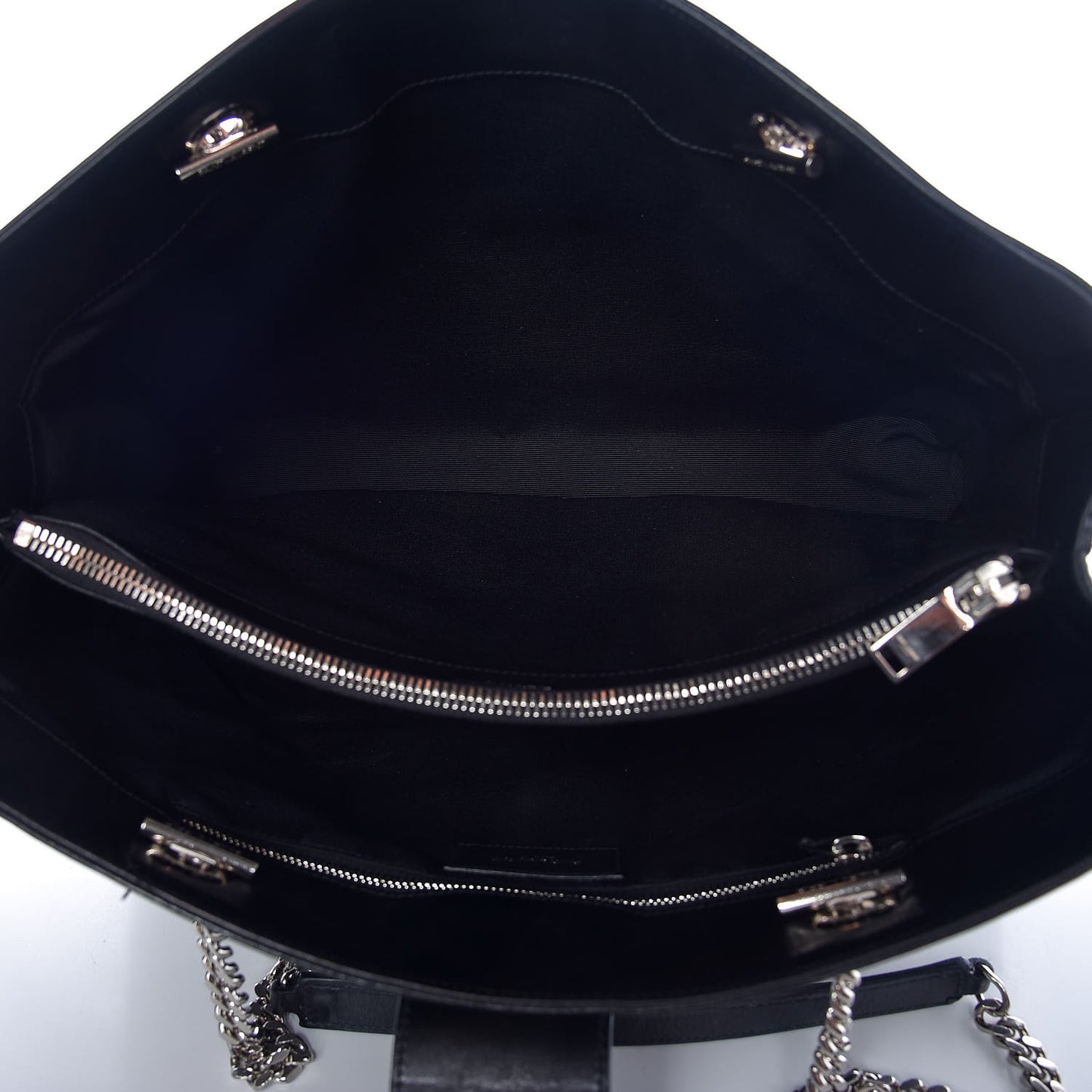 Calfskin Classic Monogram Shopping Bag Black