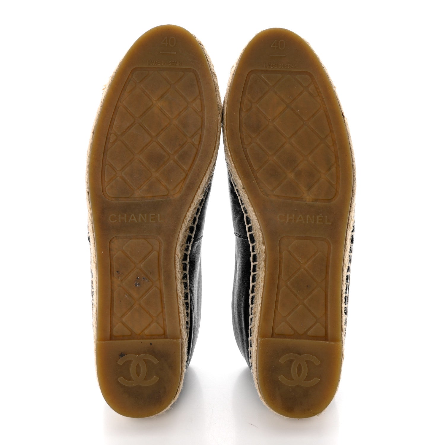 Chanel Lambskin CC Espadrilles 40 Black 4 of 9