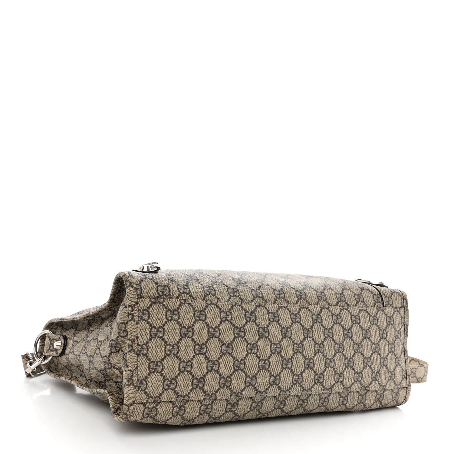 Balenciaga X GUCCI GG Supreme Monogram Neo Classic Silver Hardware City Beige Ebony 4 of 10