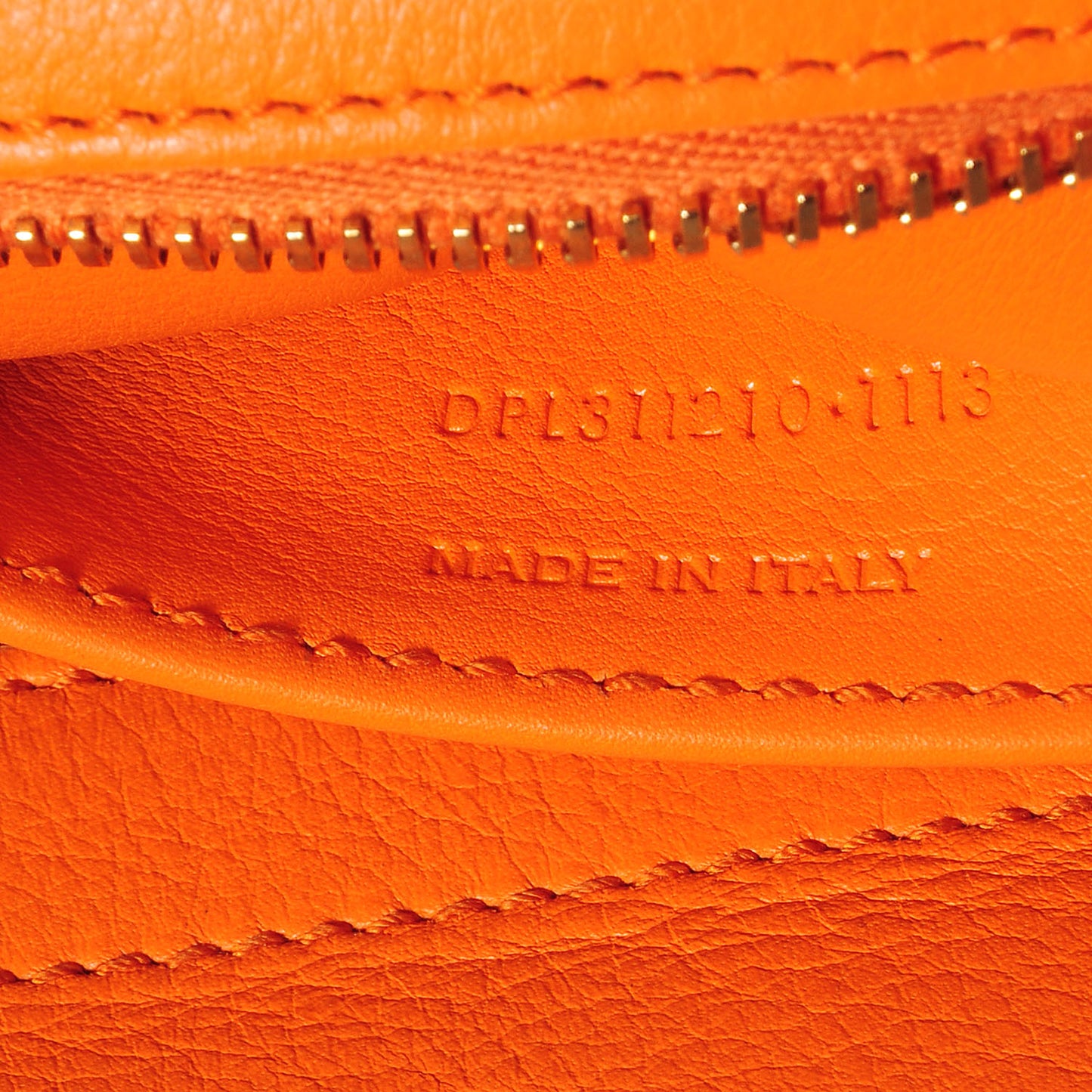 Leather Small Classic Y Cabas Orange