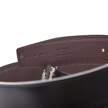 Hermes Box Togo 32mm H Belt 80 Black Chocolate 6 of 6