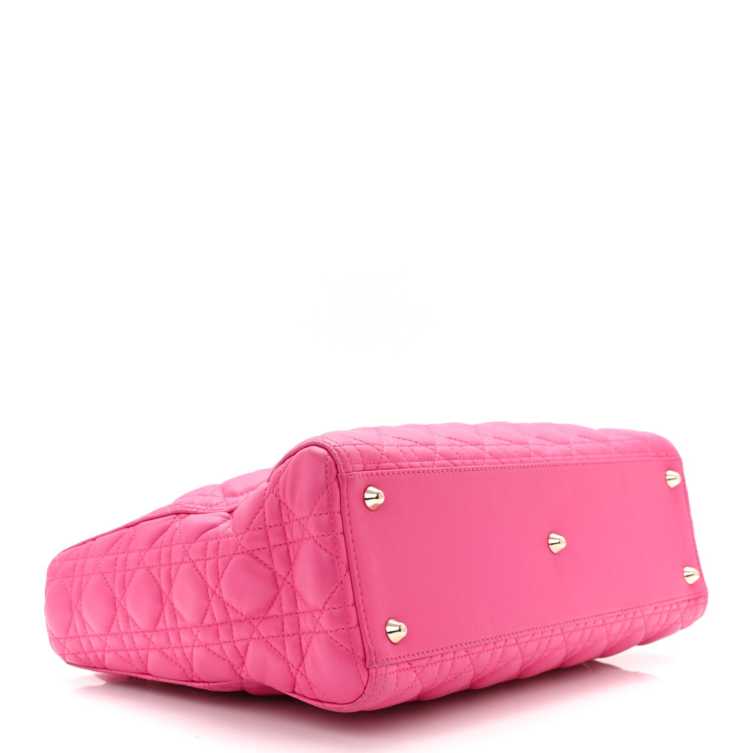 Christian Dior Lambskin Cannage Large Lady Dior Fuchsia 4 of 10