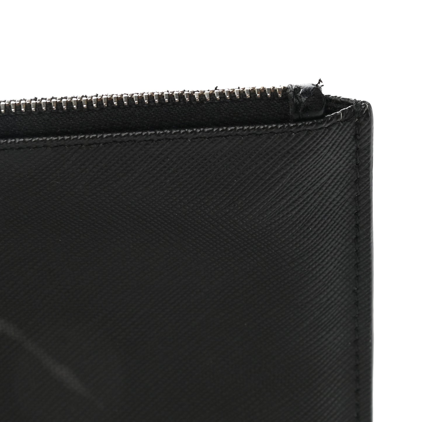 Textured Coated Canvas Rottweiler Print Small Cosmetic Pouch Black