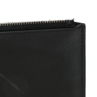 Givenchy Textured Coated Canvas Rottweiler Print Small Cosmetic Pouch Black 9 of 10
