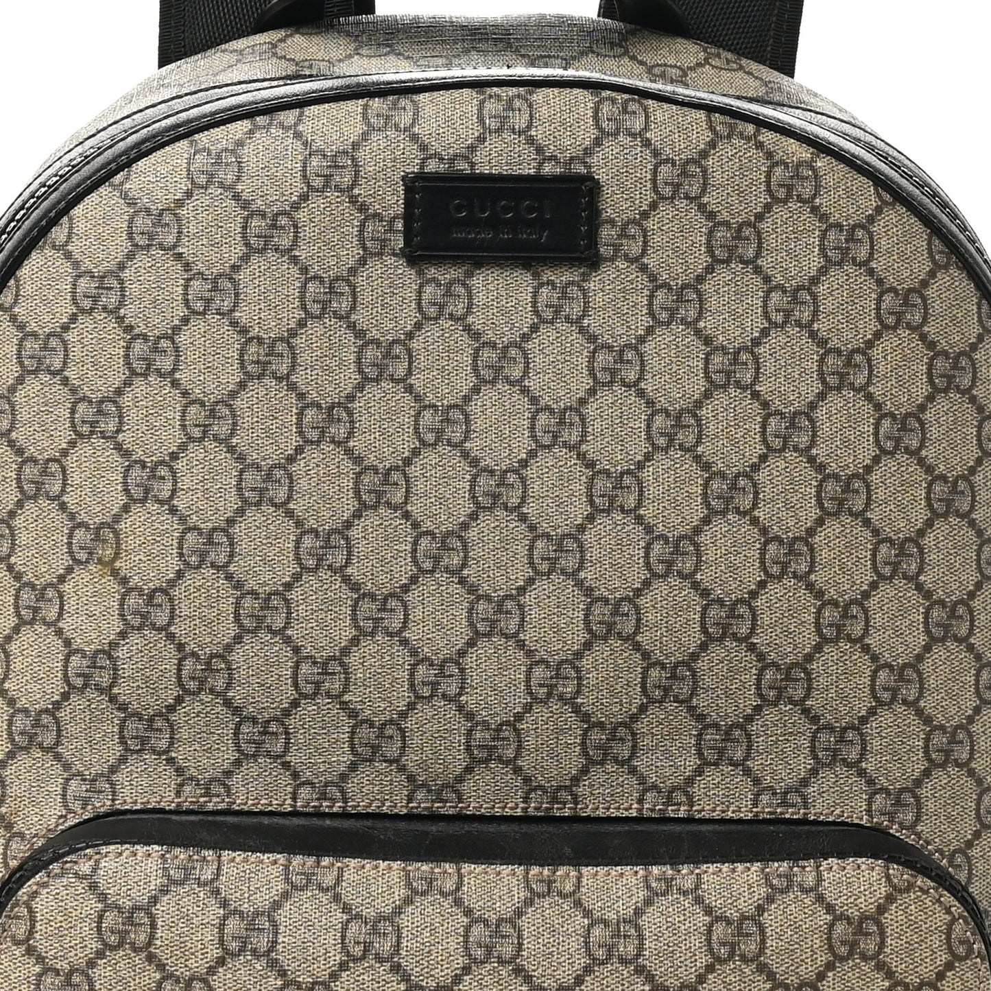 GG Supreme Monogram Medium Backpack Black