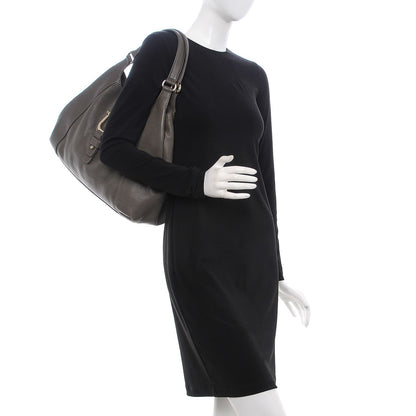 Gucci Pebbled Calfskin Medium Greenwich Shoulder Bag Grey 2 of 8