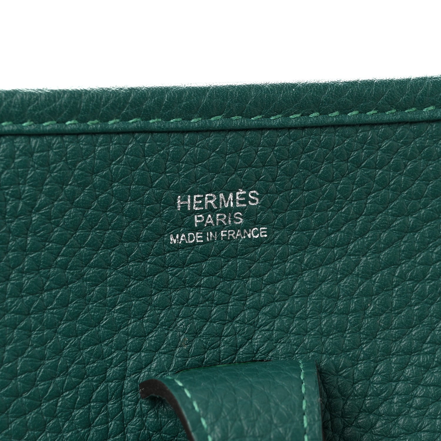 Hermes Taurillon Clemence EVELYNE III PM Malachite 5 of 12