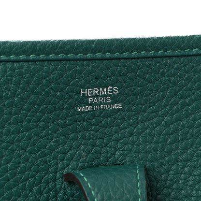 Hermes Taurillon Clemence EVELYNE III PM Malachite 5 of 12