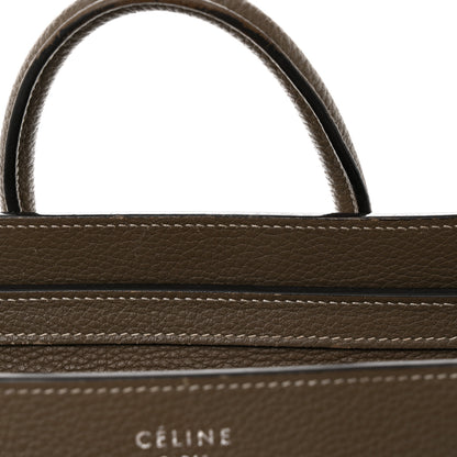 Celine Drummed Calfskin Nano Luggage Souris 20 of 20