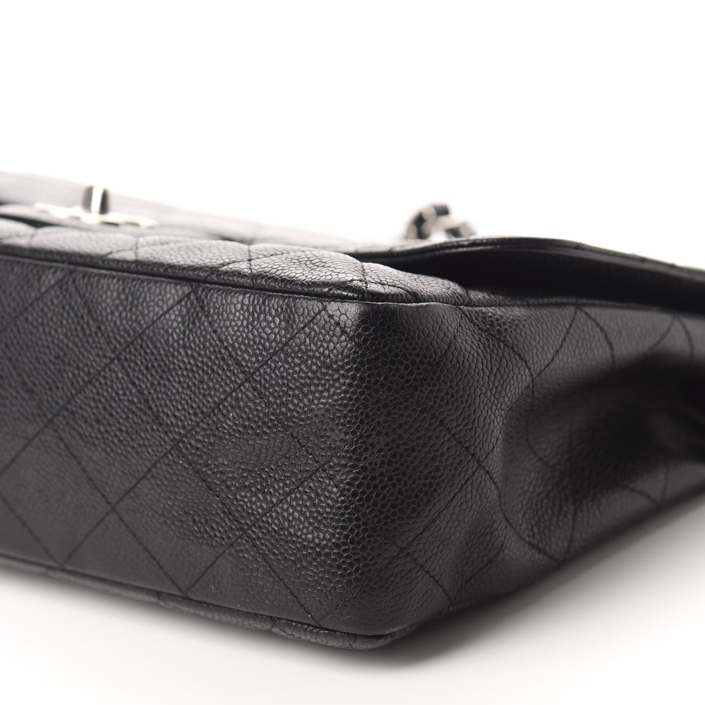 Caviar Quilted Jumbo Single Flap Black