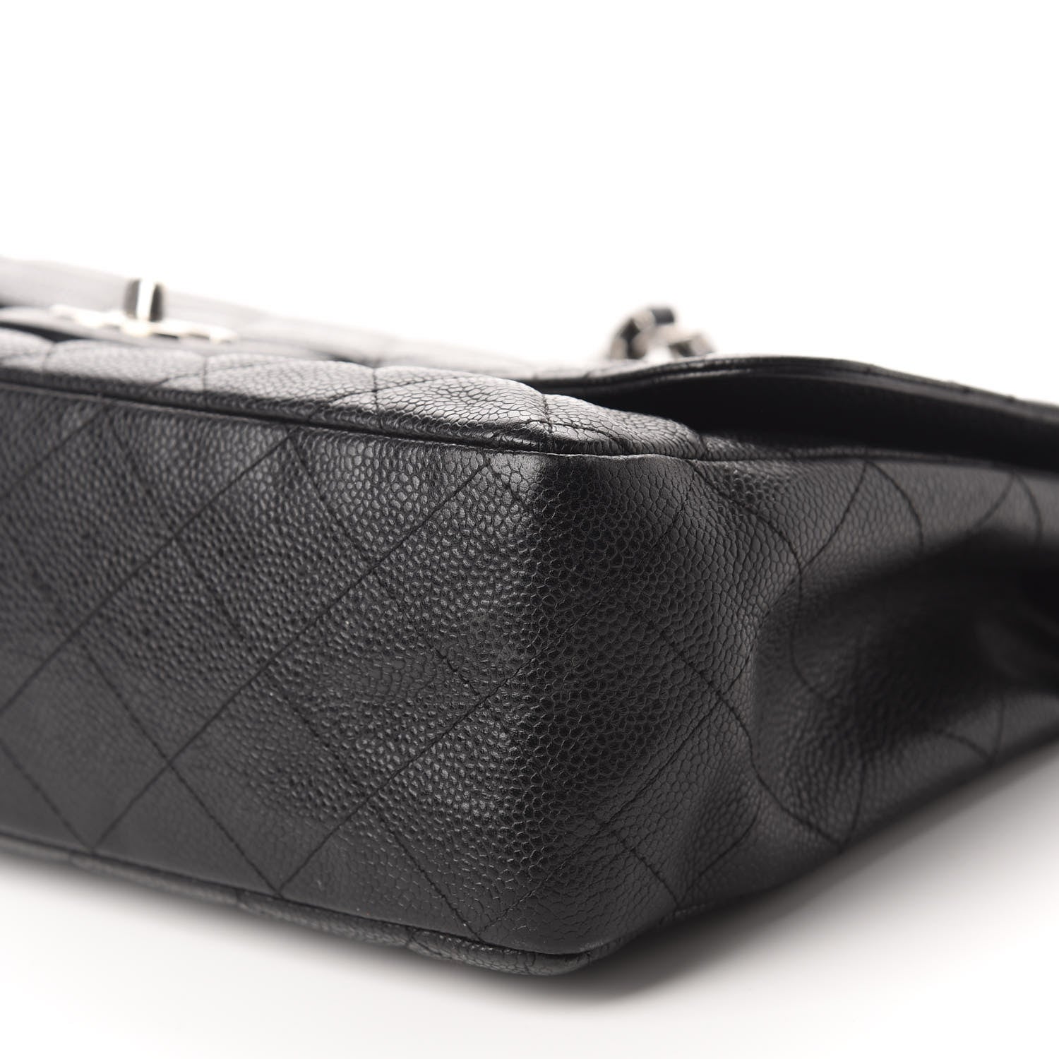 Chanel Caviar Quilted Jumbo Single Flap Black 7 of 13