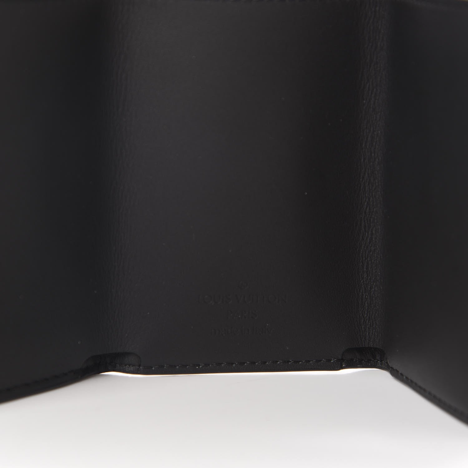 Louis Vuitton Calfskin Monogram Shadow Discovery Compact Wallet Black 6 of 6