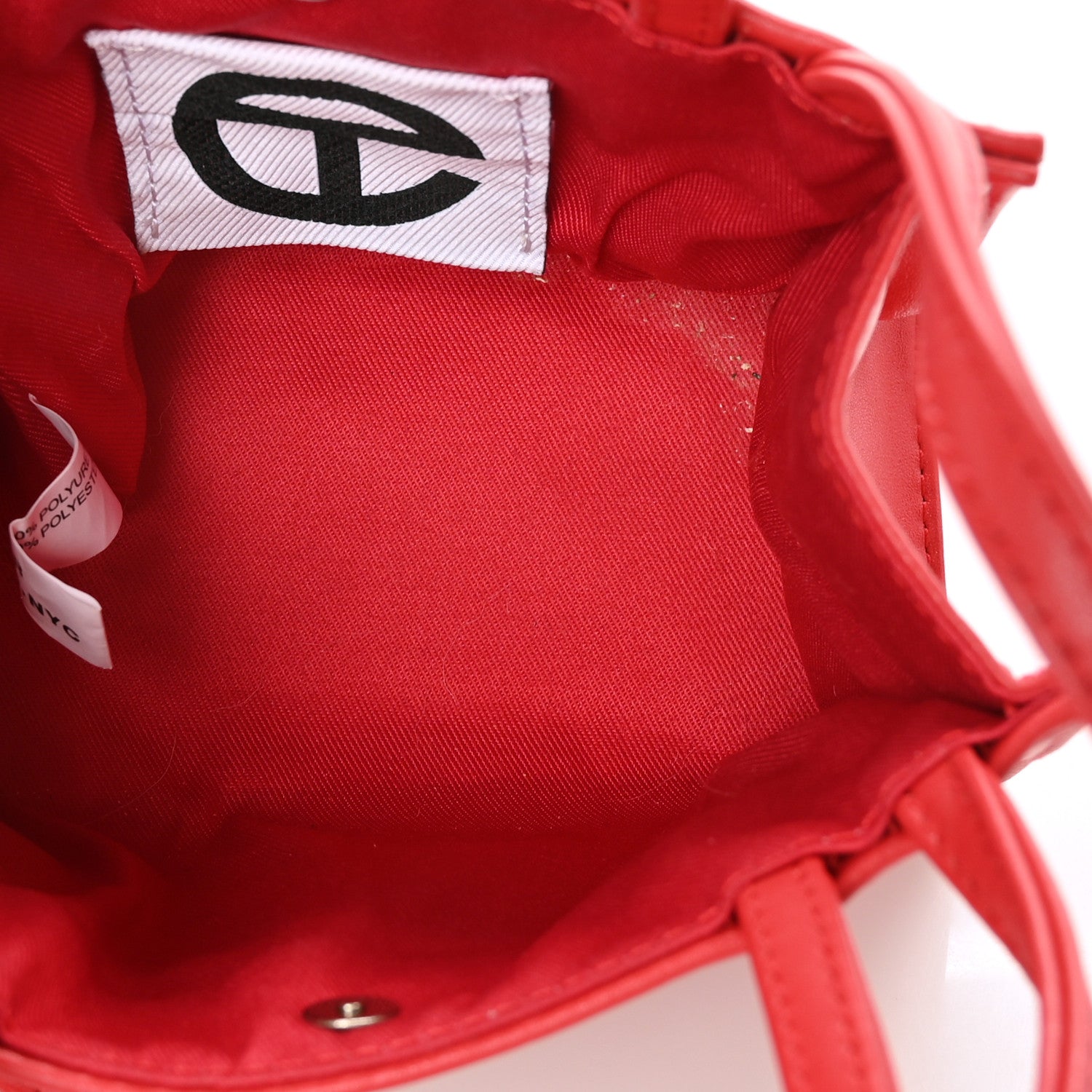 Telfar Vegan Leather Small Shopping Bag Red 5 of 9