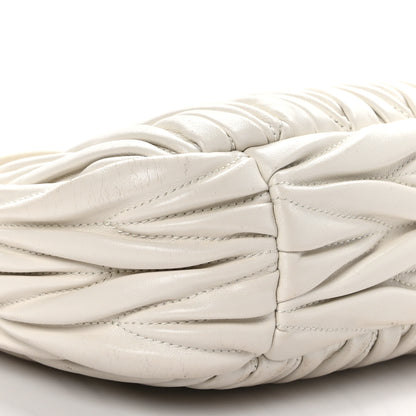 Miu Miu Nappa Matelasse Small Wander Hobo White 8 of 14