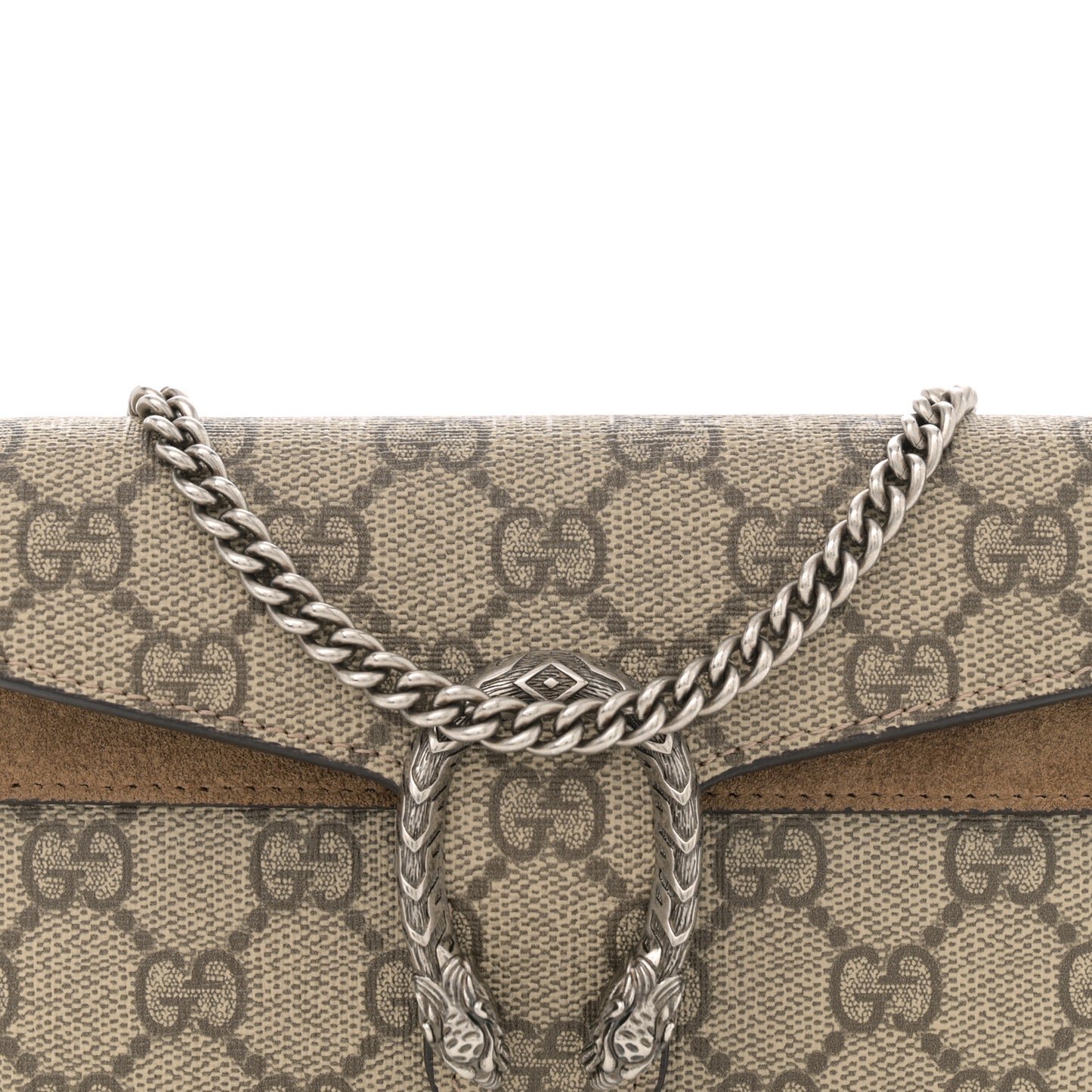 GG Supreme Monogram Super Mini Dionysus Shoulder Bag Taupe