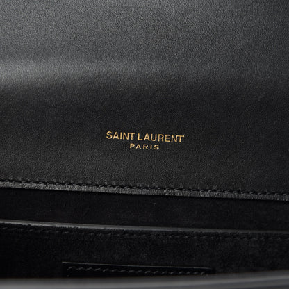 Saint Laurent Smooth Calfskin Small Classic Monogram Kate Tassel Satchel Black 10 of 12