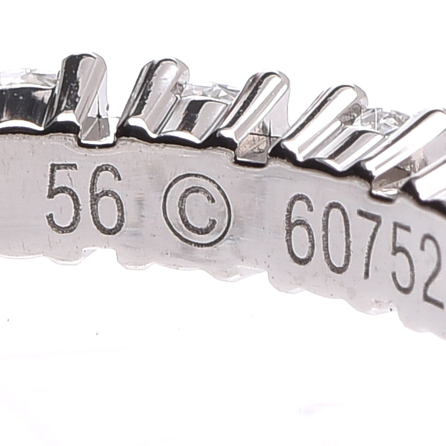Cartier Platinum Diamond 1.58ct Eternity Ring 56 7.25 7 of 9