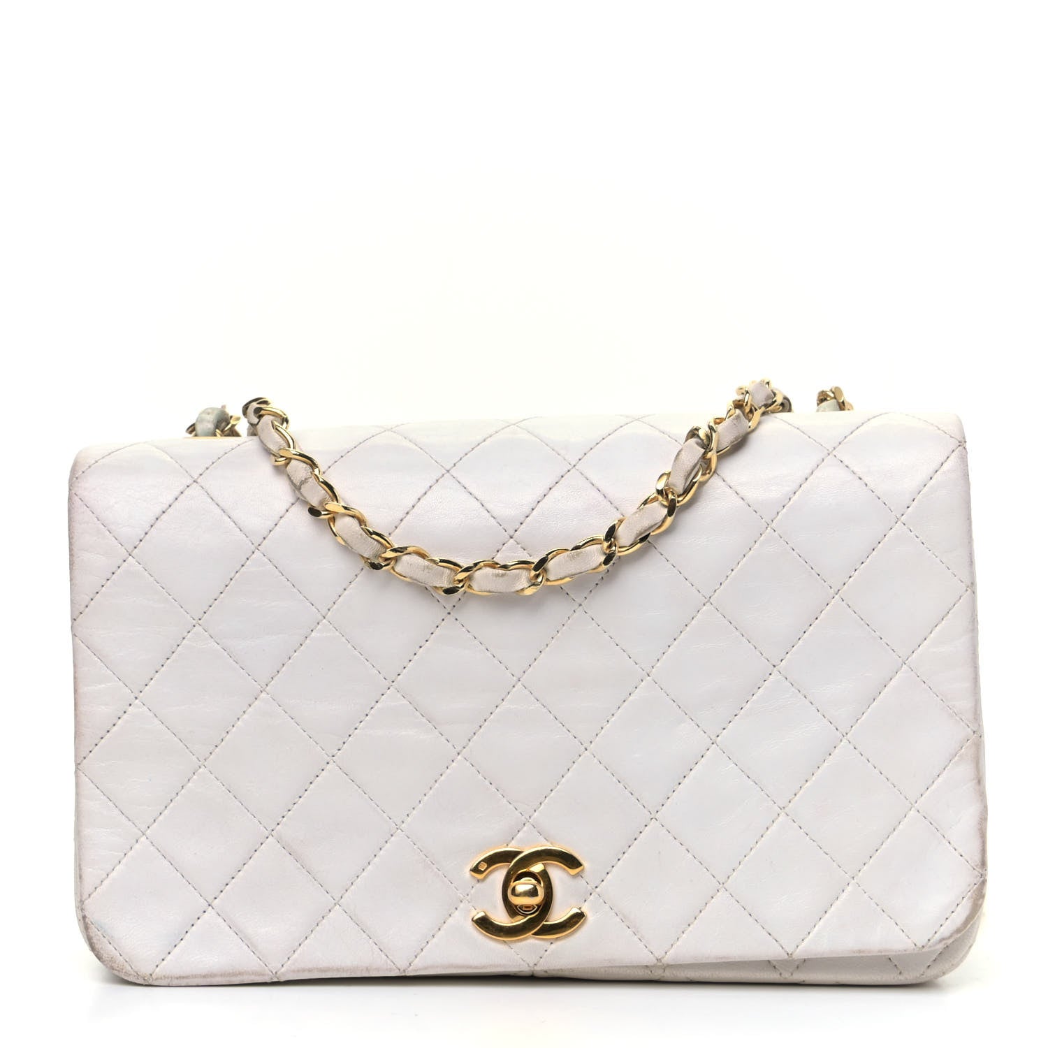 Chanel Lambskin Quilted Small Single Flap White 1 of 10