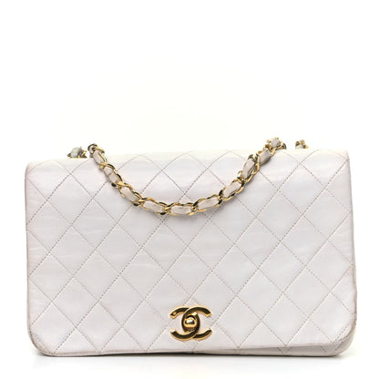 Chanel Lambskin Quilted Small Single Flap White 1 of 10
