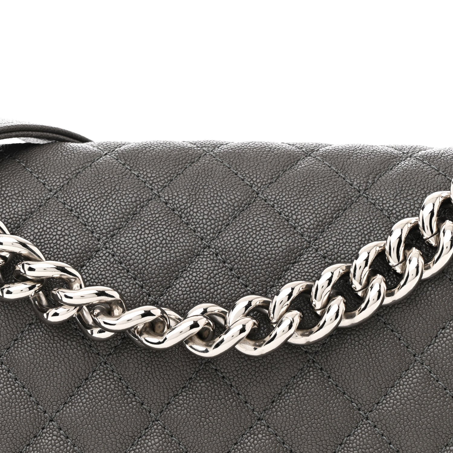Chanel Caviar Quilted Medium Boy Flap Grey 8 of 10