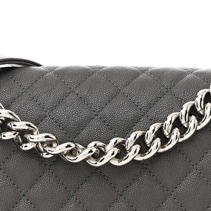 Chanel Caviar Quilted Medium Boy Flap Grey 8 of 10