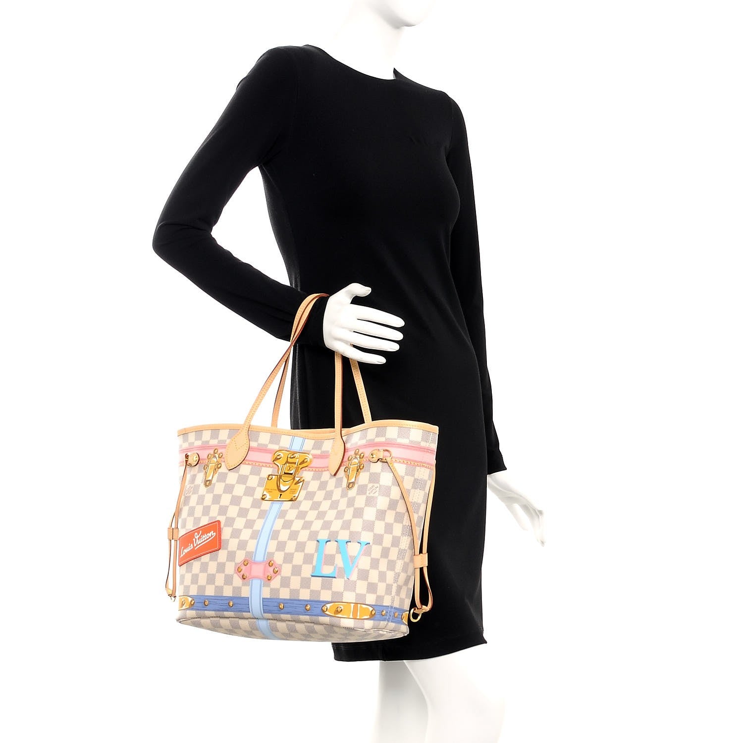 Louis Vuitton Damier Azur Summer Trunks Neo Neverfull MM 2 of 13