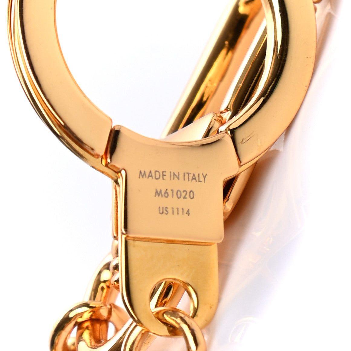 LV Tag Bag Charm Gold