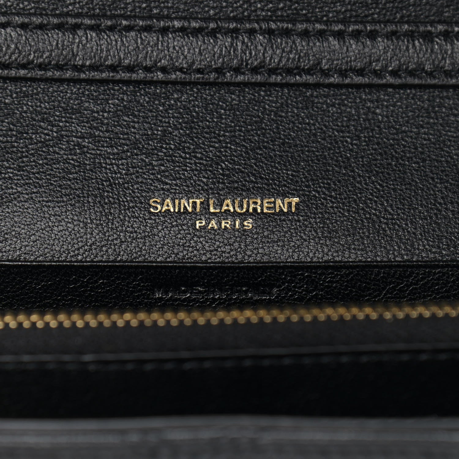 Saint Laurent Lambskin Diamond Quilted Becky Chain Wallet Black 6 of 10