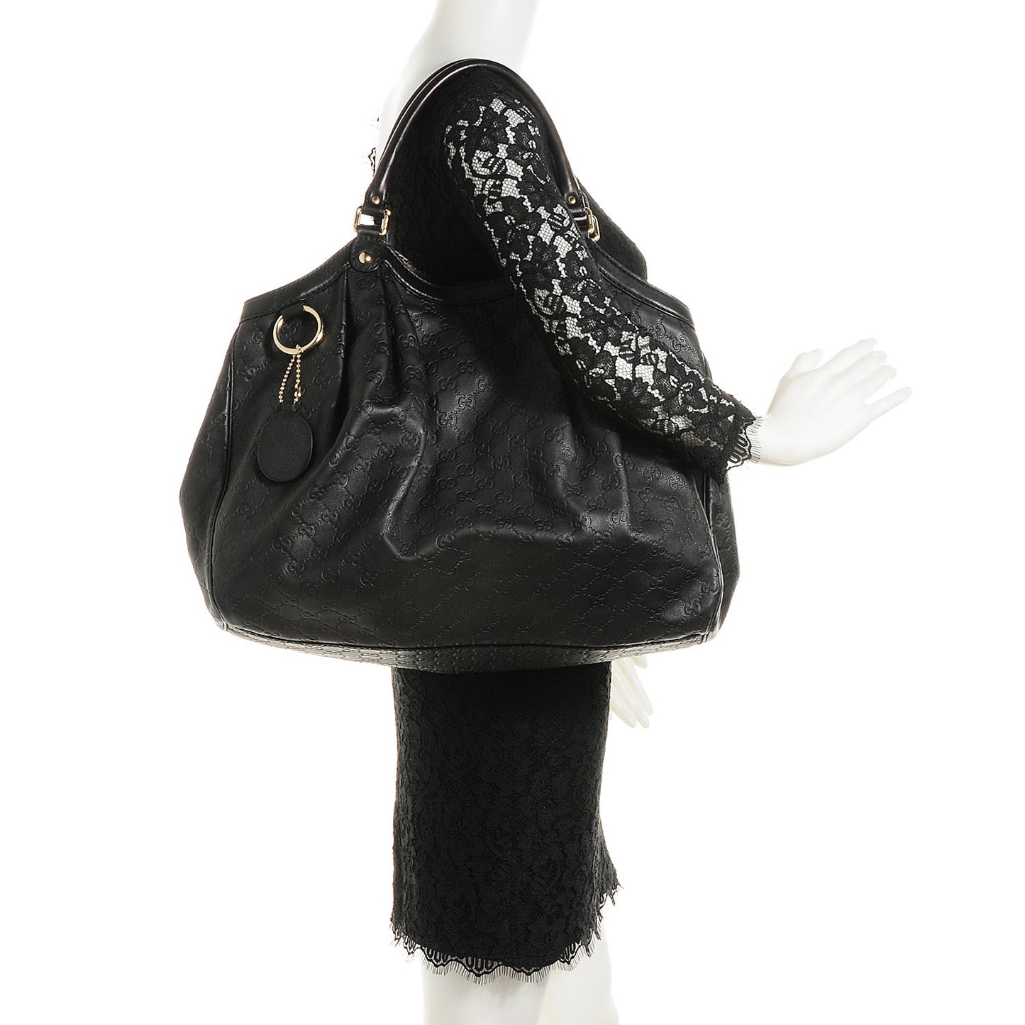 Guccissima Large Sukey Tote Black