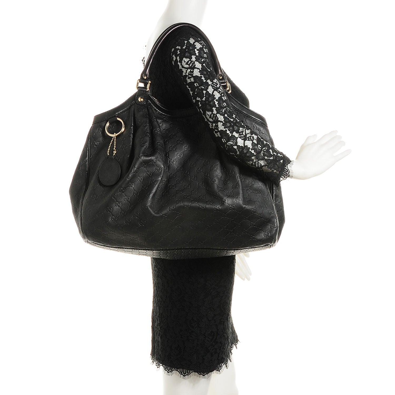 Gucci Guccissima Large Sukey Tote Black 2 of 7