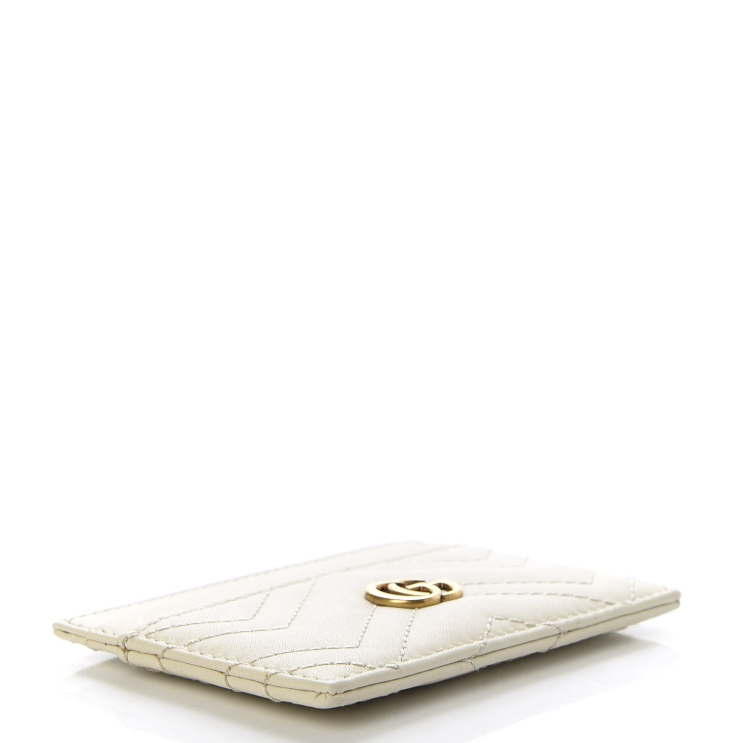 Gucci Calfskin Matelasse GG Marmont Card Holder White 4 of 7