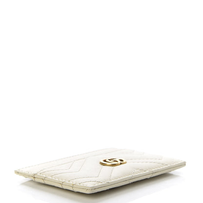 Gucci Calfskin Matelasse GG Marmont Card Holder White 4 of 7