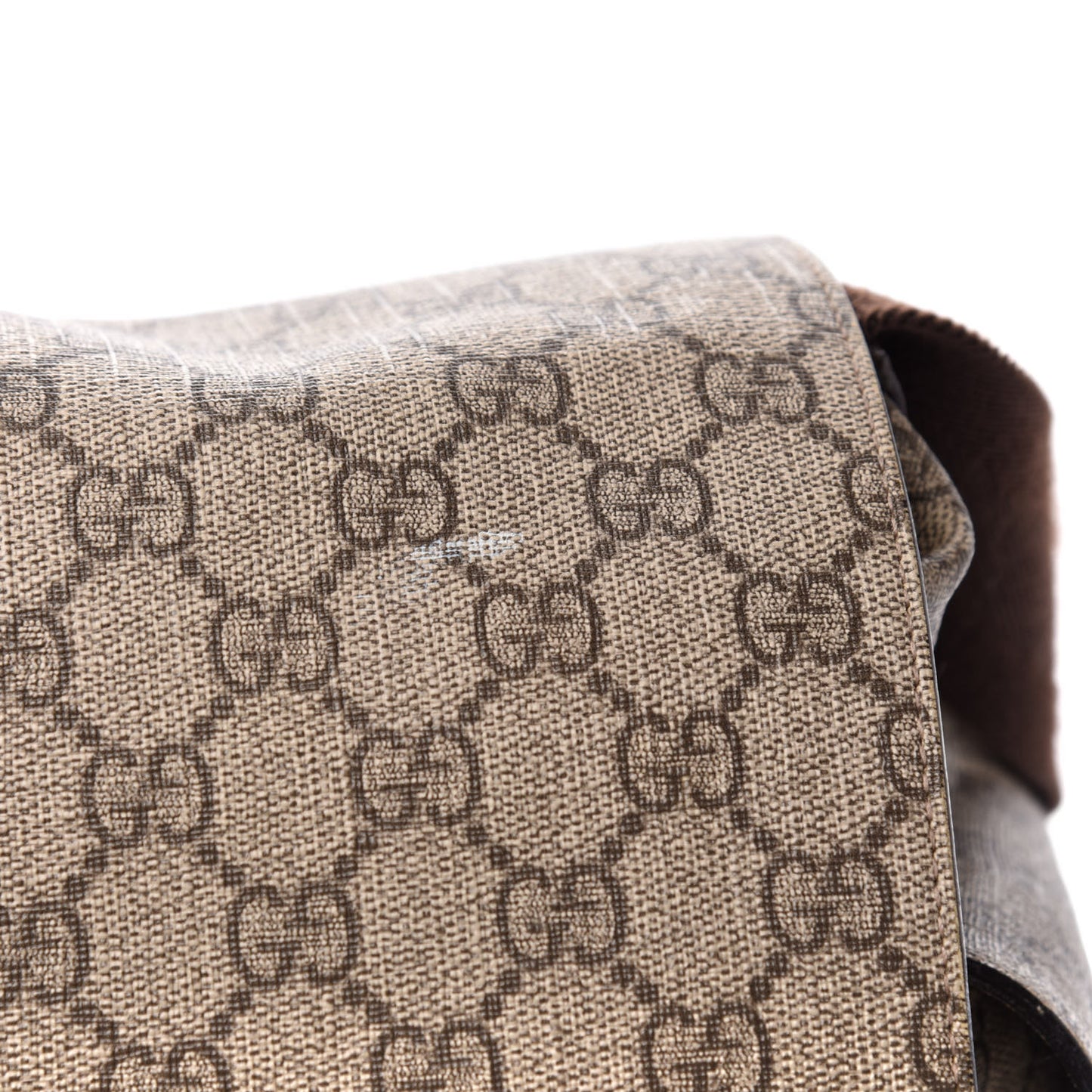 GG Plus Monogram Messenger Diaper Bag Dark Brown