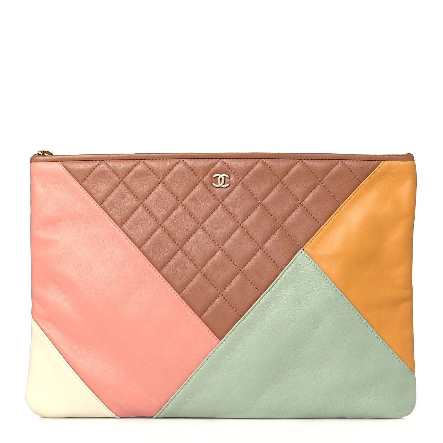 Chanel Lambskin Patchwork Large Cosmetic Case Multicolor 1 of 10