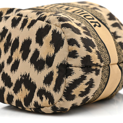 Christian Dior Canvas Mizza Embroidered Leopard DiorTravel Pouch Beige 8 of 10