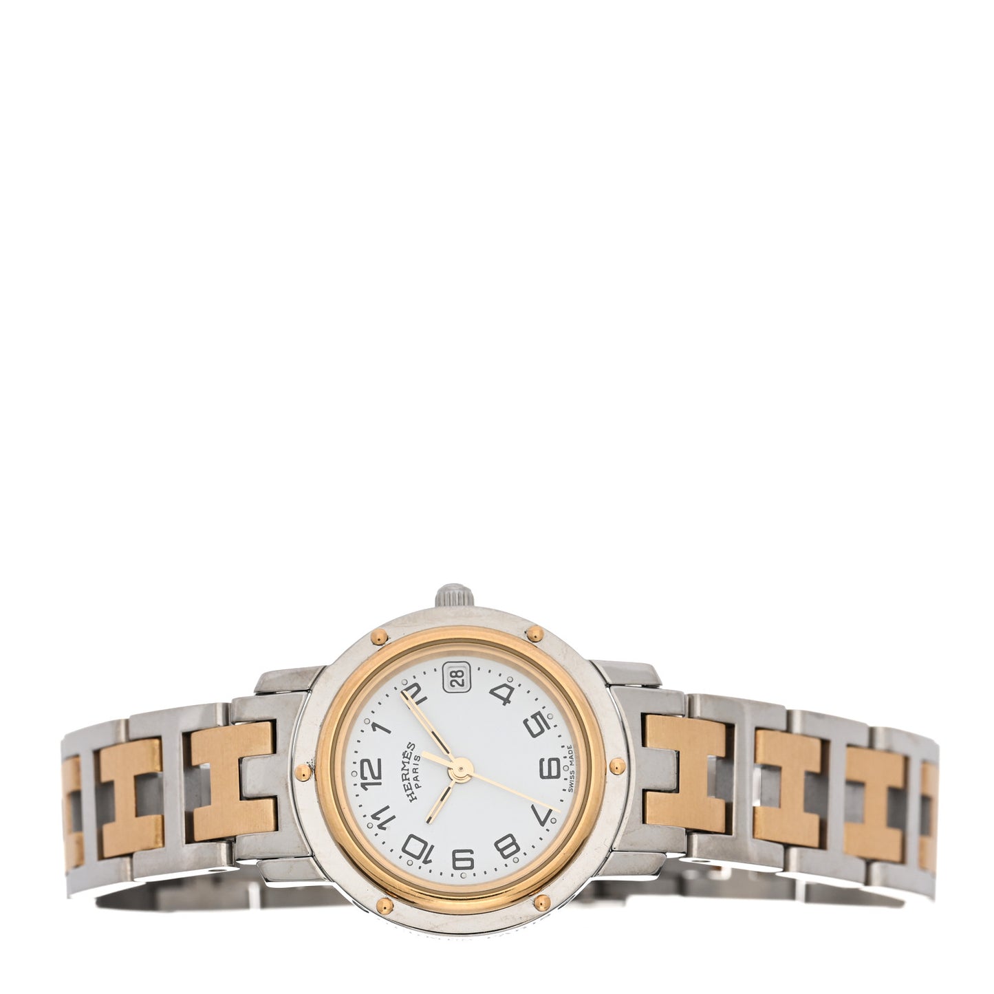 Stainless Steel 24mm Clipper Quartz Watch Gold