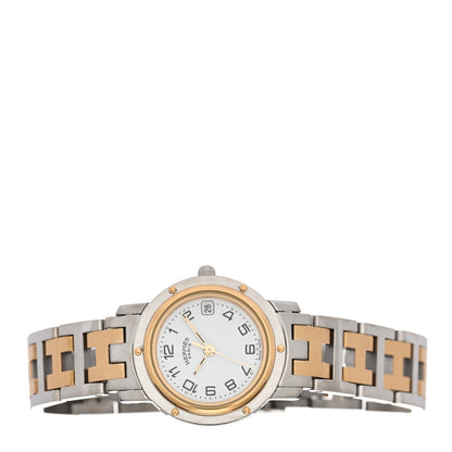 Hermes Stainless Steel 24mm Clipper Quartz Watch Gold 2 of 4