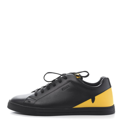 Fendi Vitello Elite Monster Eyes Sneakers 7 Black 1 of 10