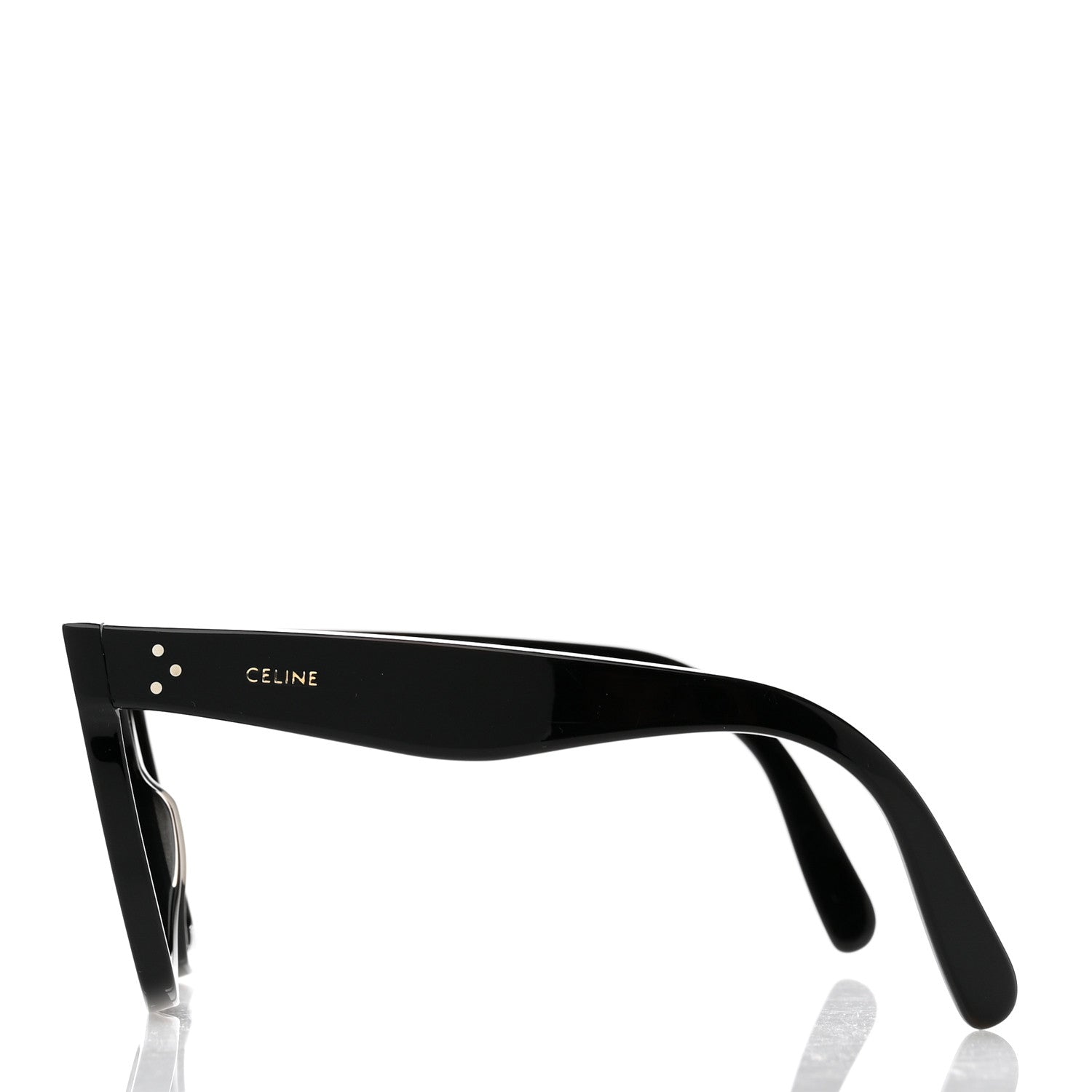 Celine Acetate Polarized Oversized Sunglasses CL4055IN Black 3 of 6