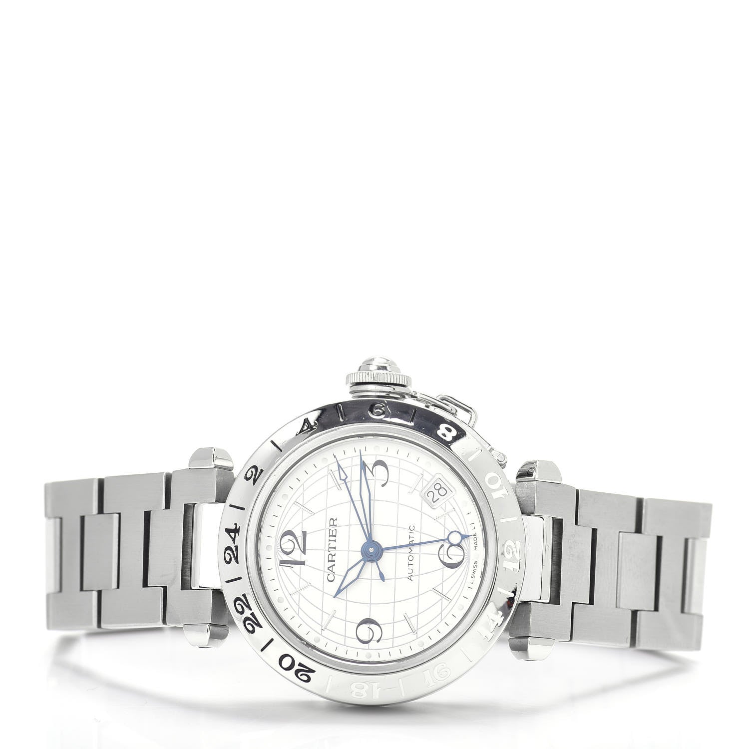 Cartier Stainless Steel 35mm Pasha GMT Automatic Watch 2 of 4